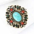 Alloy Pearl Baroque Flower Brooch Pin For Elegant Apparel Decoration view 3