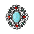 Alloy Pearl Baroque Flower Brooch Pin For Elegant Apparel Decoration view 5