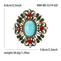 Alloy Pearl Baroque Flower Brooch Pin For Elegant Apparel Decoration view 6