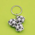 Metal Dice Keychain Game Bag Charm Key Ring Gift view 11