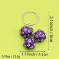 Metal Dice Keychain Game Bag Charm Key Ring Gift view 2