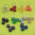 Metal Dice Keychain Game Bag Charm Key Ring Gift view 1