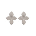 Alloy Rhinestone Flower Stud Earrings With Silver Posts, Minimalist Light Luxury Statement Jewelry view 5