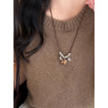 Light Luxury Copper Wood Horse Pendant Sweater Necklace For Women Vintage Chinese Style view 3