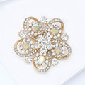 Alloy Rhinestone Hollow Flower Brooch Pin For Suits And Coats view 3