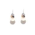 Elegant Tortoise Acrylic Shell Round Disc Layered Tassel Drop Dangle Fashion Jewelry Earrings view 5