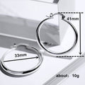 Large Polished Hoop Earrings In Three Metal Finishes view 5