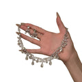 Alloy Rhinestone Teardrop Pendant Necklace And Stud Earrings Jewelry Set For Women view 5