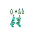 Acrylic Enamel Floral Petal Stud Earrings Jewelry Set With Silver Pins European Light Luxury Design view 5