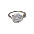 Gold Plated Zircon Flower French Style Open Ring For Women view 5