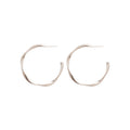 Copper Twisted Round Hoop Earrings With Silver Pins, Geometric Minimalist Everyday Style view 5