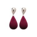 Alloy Gold Velvet Teardrop Drop Earrings For Autumn Winter Minimalist Daily Style view 5