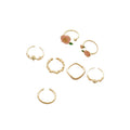 14K Gold Plated Mother Of Pearl Zircon Flower Open Ring For Women Korean Light Luxury Style view 5