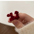 Light Luxury Flocked Bow Open Ring For Women Vintage Elegant Adjustable Index Finger Jewelry view 2