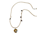 Maillard Style Braided Cord Tiger Eye Heart Pendant Sweater Necklace For Women view 5