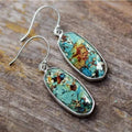 New Hexagon Drop Earrings For Women Faux Natural Marble Bohemian Vacation Style Jewelry view 2