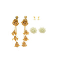 Light Luxury Alloy Rhinestone Bow Flower Tassel Stud Earrings For Women view 5