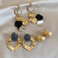 Light Luxury Alloy Rhinestone Bow Flower Tassel Stud Earrings For Women view 3