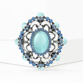 Vintage Baroque Alloy Cat Eye Rhinestone Brooch For Dresses And Shawls view 2