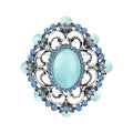Vintage Baroque Alloy Cat Eye Rhinestone Brooch For Dresses And Shawls view 5