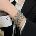 European American Iron Chain Bracelet Jewelry Set Minimalist Geometric Fashion Hand Jewelry view 3