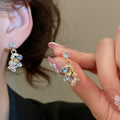 Light Luxury Alloy Rhinestone Horse Pendant Drop Earrings For Women view 1