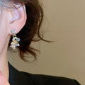 Light Luxury Alloy Rhinestone Horse Pendant Drop Earrings For Women view 3