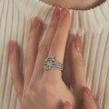 Copper Zircon Multi Layer Star Open Ring For Women Light Luxury Geometric Style view 3
