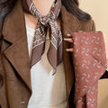 Old Money Paisley Printed Fabric Triangle Scarf Sweater Necklace For Women view 1