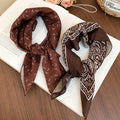 Old Money Paisley Printed Fabric Triangle Scarf Sweater Necklace For Women view 2