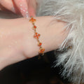 18K Gold Plated Copper Zircon Flower Bangle Vintage Elegant Light Luxury Bracelet For Women view 3