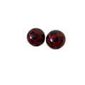 Round Resin Leopard Print Stud Earrings With Silver Pins Light Luxury Geometric Daily Jewelry view 5