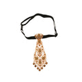 Old Money Alloy Rhinestone Tie Tassel Sweater Necklace Geometric Luxury Collarbone Chain view 5