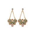 Vintage Crystal Butterfly Waterdrop Drop Earrings With Silver Pins Ethnic Light Luxury Dangle Jewelry view 5