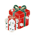 Alloy Enamel Christmas Gift Box Brooch For Sweater Coat Decor view 1