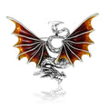 Metal Alloy Enamel Dragon Brooch For Coats And Fashion Accessories view 2