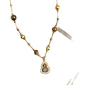 18K Gold Plated Copper Tiger Eye Gourd Pendant Necklace, Maillard Style Light Luxury Clavicle Chain view 5