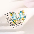 Delicate Enamel Daisy Ear Cuffs For Women Forest Style Geometric Fresh Fashion Jewelry Earrings view 4