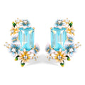Delicate Enamel Daisy Ear Cuffs For Women Forest Style Geometric Fresh Fashion Jewelry Earrings view 1