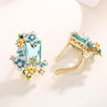 Delicate Enamel Daisy Ear Cuffs For Women Forest Style Geometric Fresh Fashion Jewelry Earrings view 3