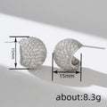 3D Spherical Ball Stud Earrings For Women, Niche Designer Elegant Round Statement Jewelry view 4
