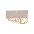 Minimalist Iron Jewelry Set With Smooth Geometric Hoop Earrings And Pearl Accents view 5