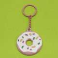 Alloy Donut Keychain Bag Charm view 3