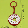 Alloy Donut Keychain Bag Charm view 2