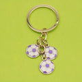 Zinc Alloy Enamel Soccer Player Keychain Sports Gift Key Ring view 3