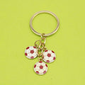 Zinc Alloy Enamel Soccer Player Keychain Sports Gift Key Ring view 6
