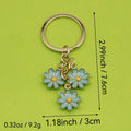 Metal Daisy Flower Keychain Fresh Bag Charm Phone Gift view 2