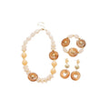 Minimalist Acrylic Irregular Round Necklace Bracelet Stud Earrings Jewelry Set view 5
