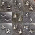 Light Luxury Gray Faux Pearl Geometric Stud Earrings With Silver Posts For Women view 1