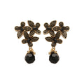 Vintage Crystal Butterfly Flower Stud Earrings With Silver Pins, Light Luxury Floral Jewelry For Women view 5